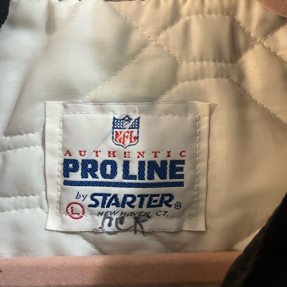 Vtg 90s Black Satin Raiders Bomber Jacket - Picture 5 of 6